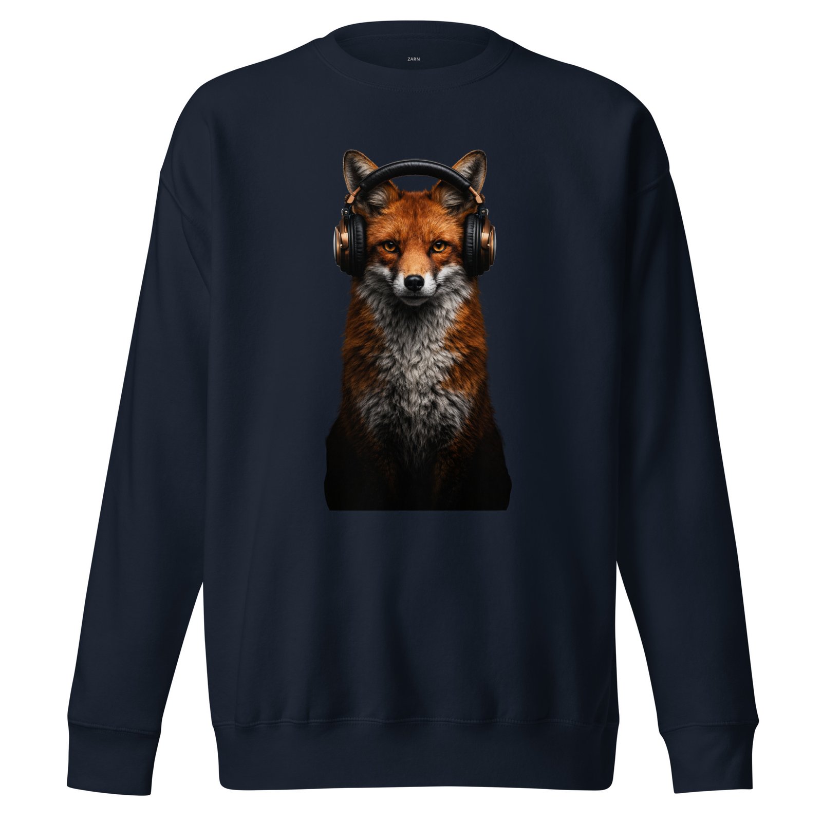Bluza męska „Lis Meloman” – bluza męska z lisem w słuchawkach| Zarn.pl Bluza męska „Lis Meloman” – bluza męska z lisem w słuchawkach - obrazek 3