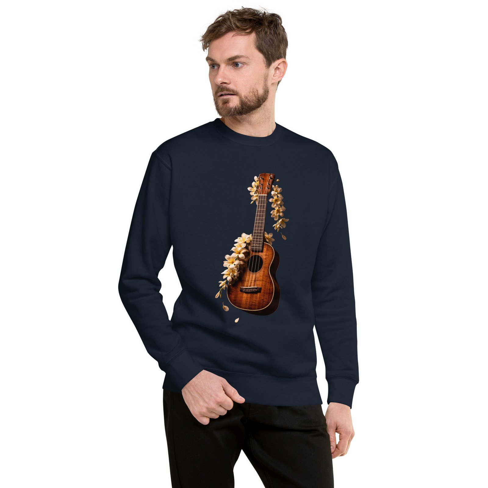 Bluza Męska Ukulele z Kwiatami – Muzyczna Harmonia Natury| Zarn.pl Bluza Męska Ukulele z Kwiatami – Muzyczna Harmonia Natury - obrazek 6