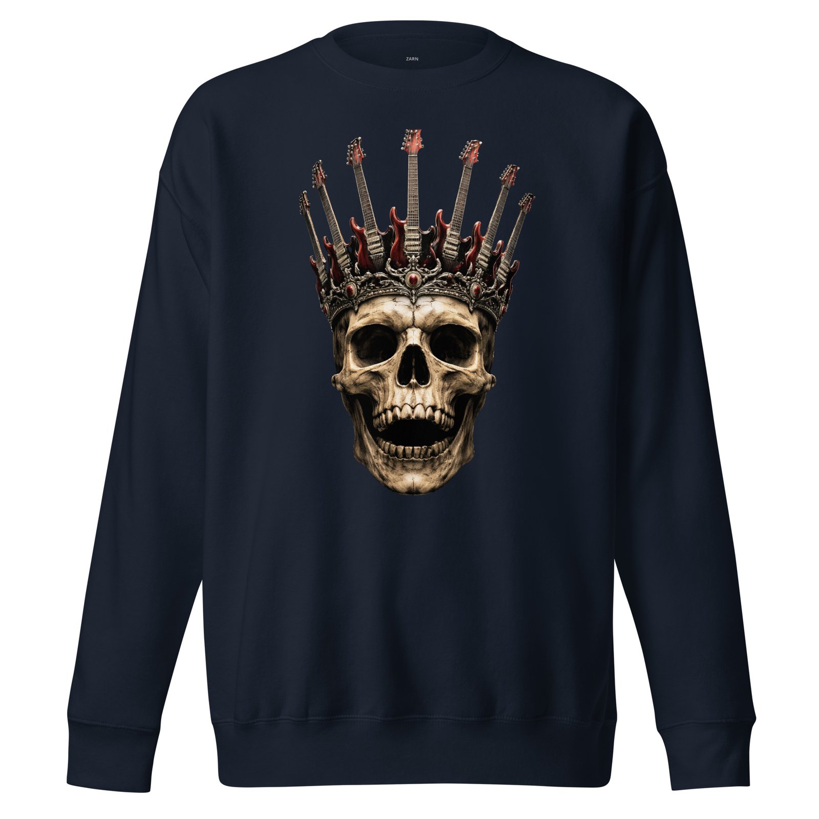 Bluza Męska Rockowa Król Czaszek i Gitar| Zarn.pl Bluza Męska Rockowa Król Czaszek i Gitar - obrazek 3