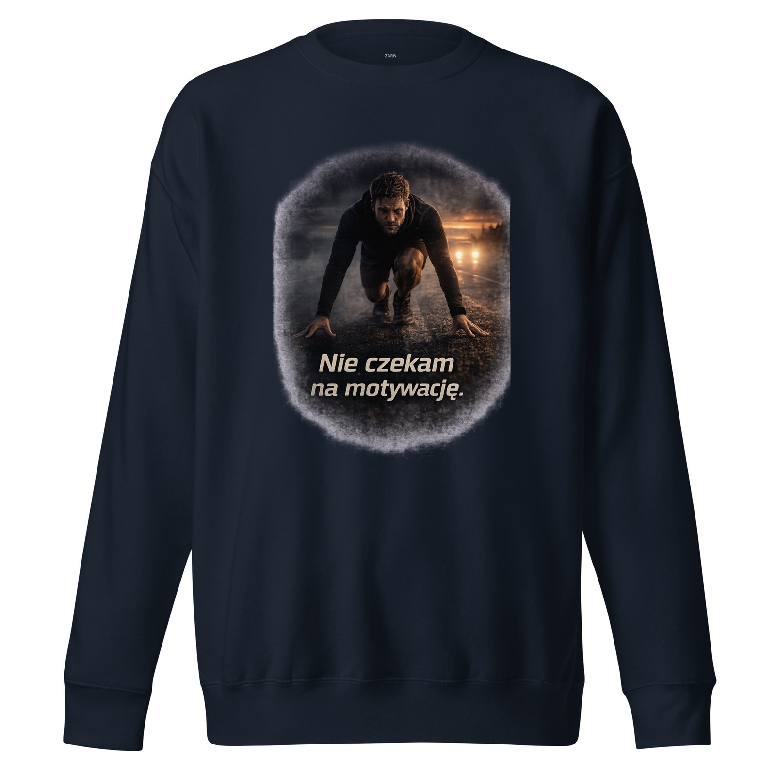 Bluza męska „Nie czekam na motywację” – bluza męska motywacyjna o dyscyplinie i konsekwencji| Zarn.pl Bluza męska „Nie czekam na motywację” – bluza męska motywacyjna o dyscyplinie i konsekwencji - obrazek 3