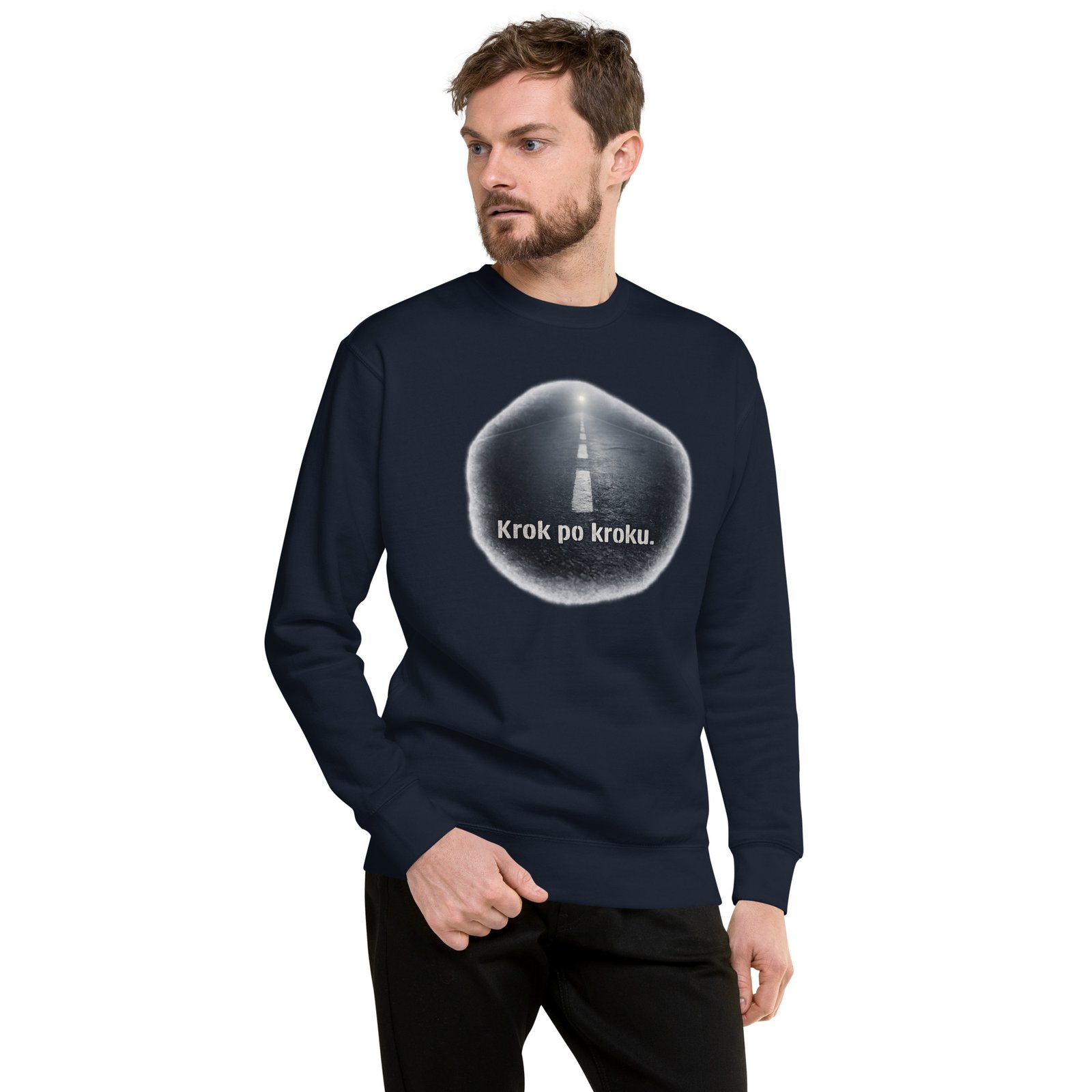 Bluza męska „Krok po kroku” – bluza motywacyjna męska z drogą do celu| Zarn.pl Bluza męska „Krok po kroku” – bluza motywacyjna męska z drogą do celu - obrazek 6