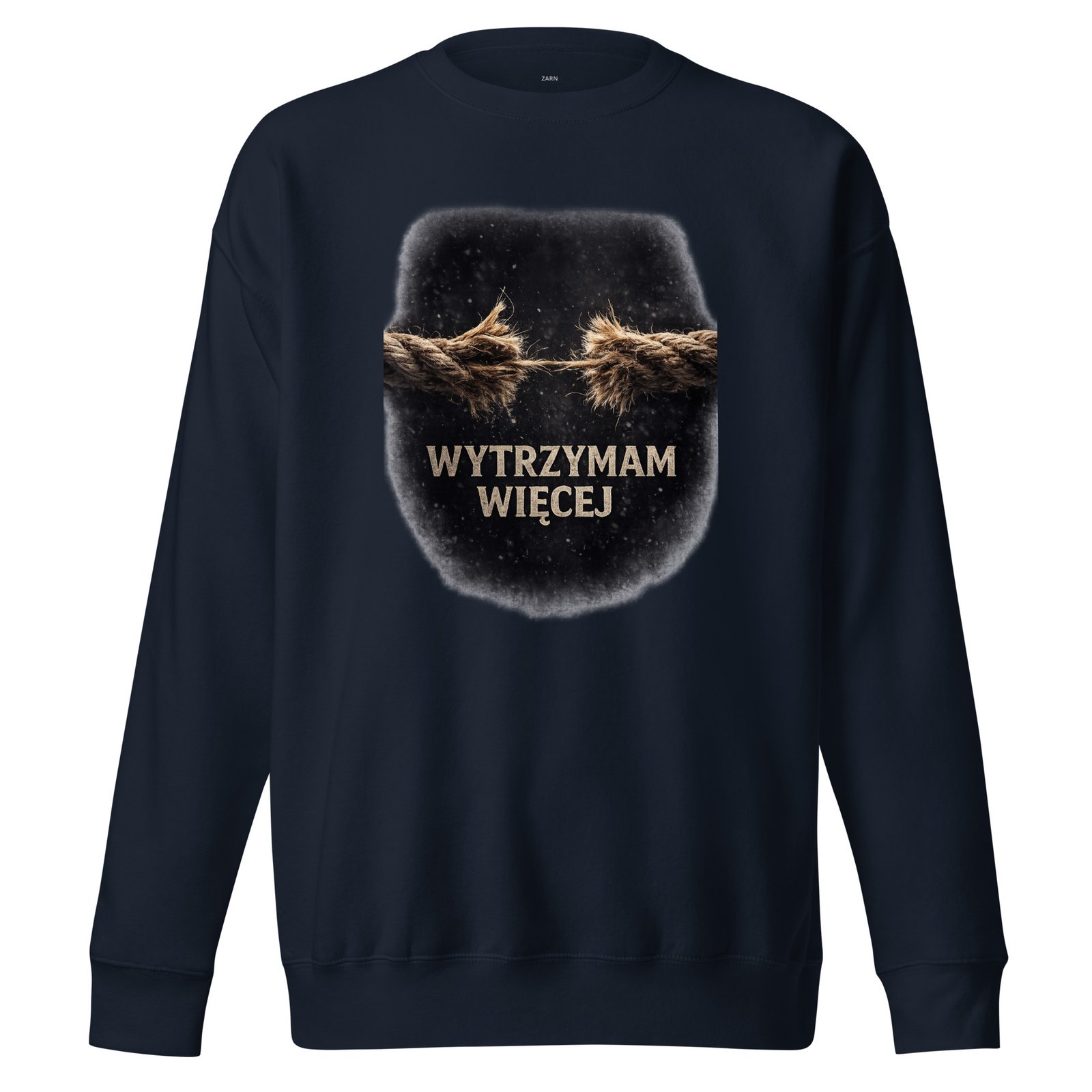 Bluza motywacyjna męska z napisem Wytrzymam Więcej – symbol wytrwałości i odporności| Zarn.pl Bluza motywacyjna męska z napisem Wytrzymam Więcej – symbol wytrwałości i odporności - obrazek 3