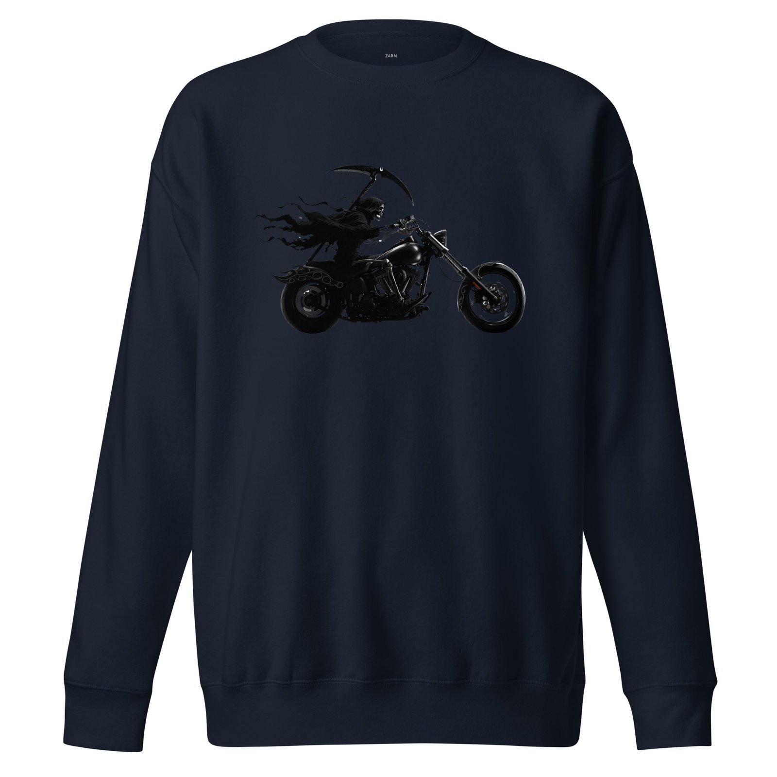 Bluza męska z Kostuchą na motocyklu chopper – mroczna grafika biker Auto-Moto| Zarn.pl Bluza męska z Kostuchą na motocyklu chopper – mroczna grafika biker Auto-Moto - obrazek 3