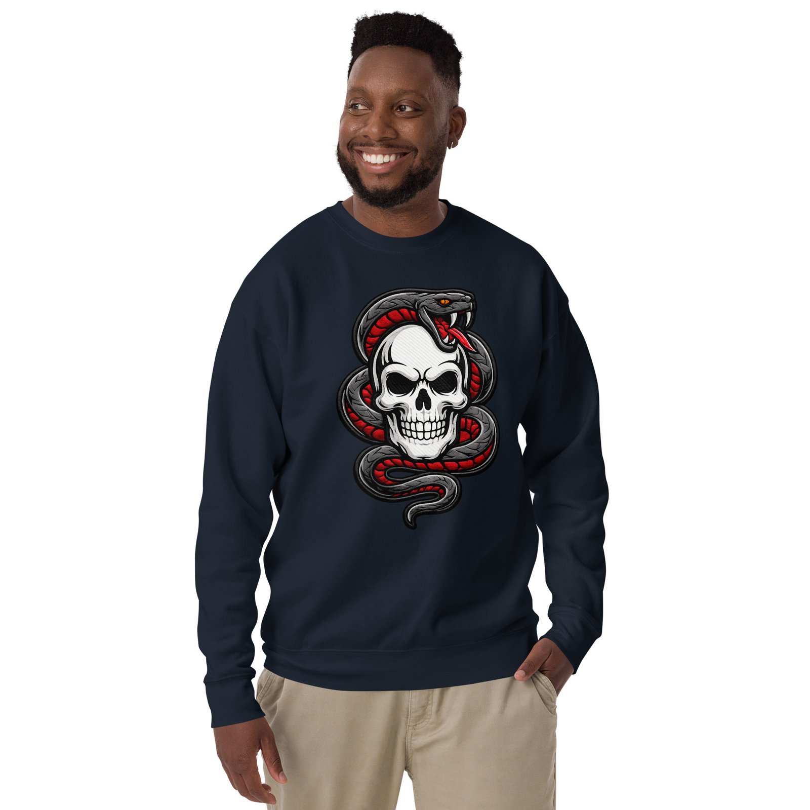 Bluza męska z czaszką i oplatającym wężem – alternatywna bluza z motywem snake skull| Zarn.pl Bluza męska z czaszką i oplatającym wężem – alternatywna bluza z motywem snake skull - obrazek 11