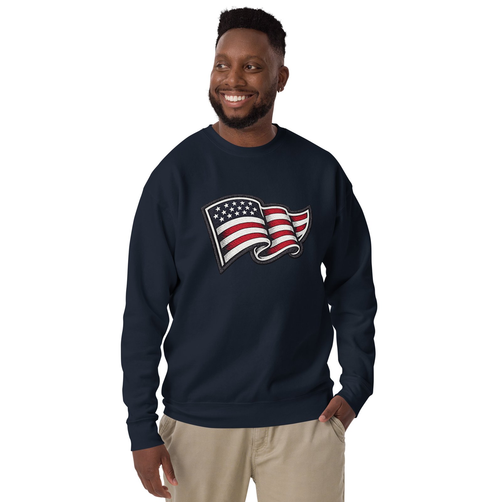 Męska bluza z nadrukiem flagi USA – bluza patriotyczna w amerykańskim stylu| Zarn.pl Męska bluza z nadrukiem flagi USA – bluza patriotyczna w amerykańskim stylu - obrazek 11