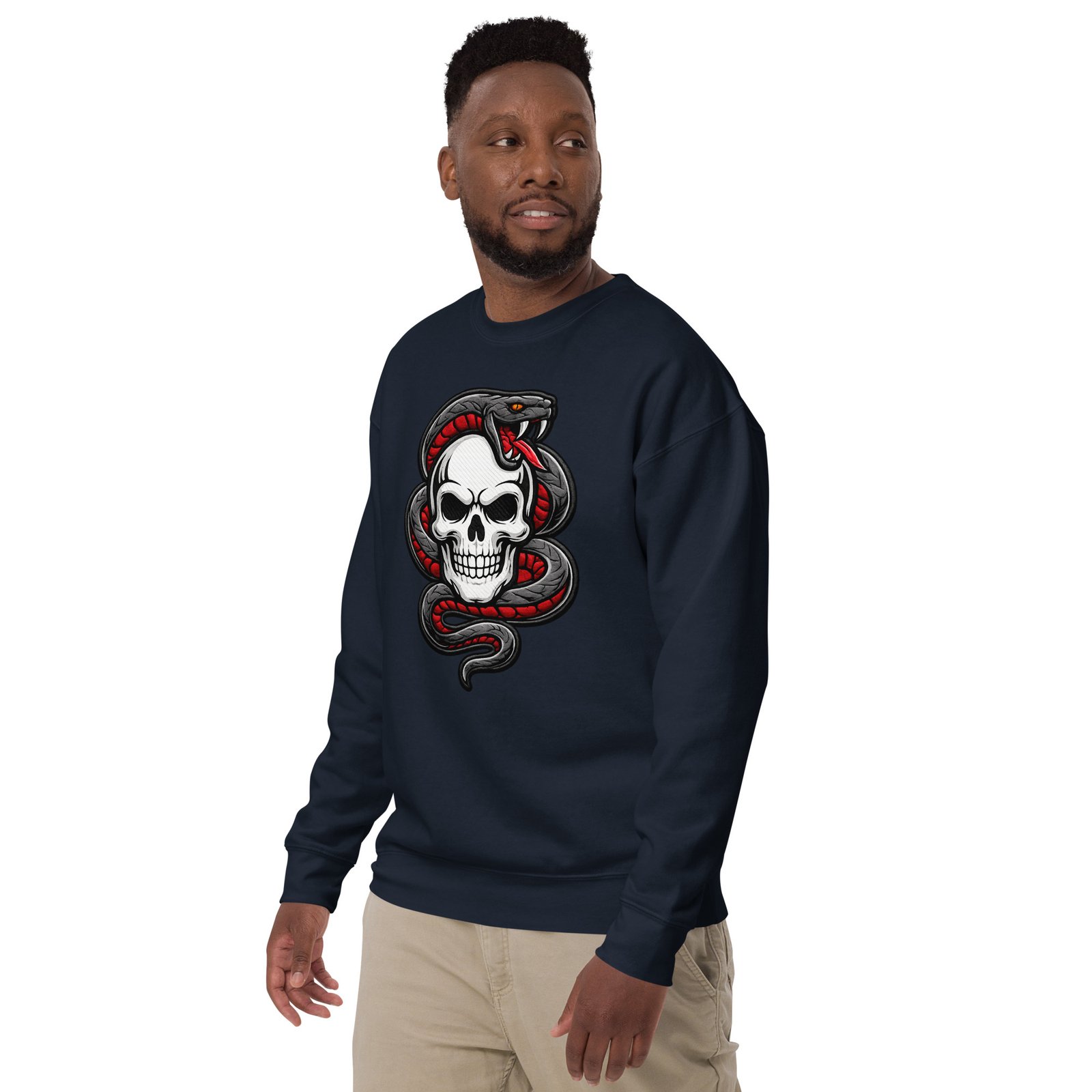 Bluza męska z czaszką i oplatającym wężem – alternatywna bluza z motywem snake skull| Zarn.pl Bluza męska z czaszką i oplatającym wężem – alternatywna bluza z motywem snake skull - obrazek 14