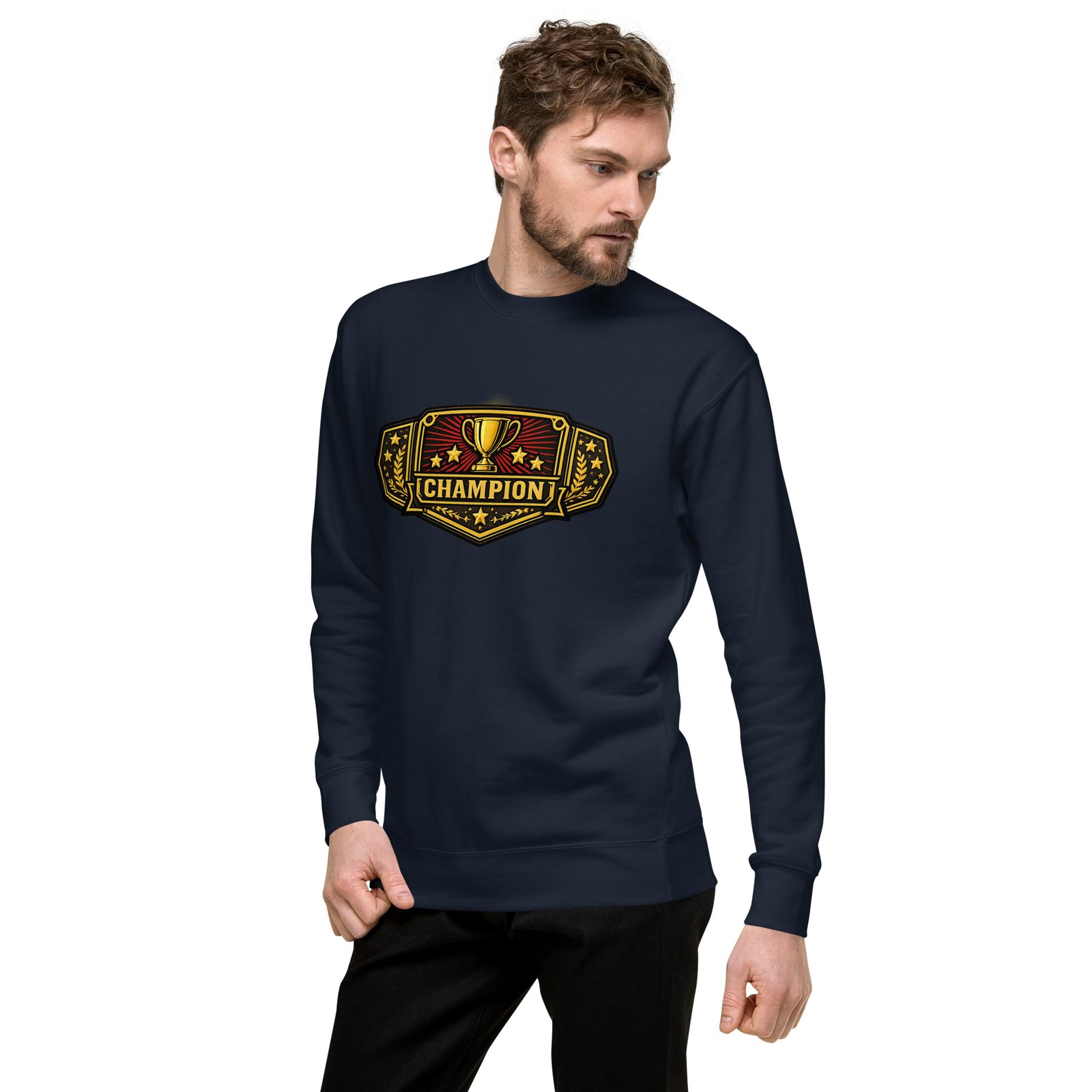 Bluza męska z pasem mistrzowskim Champion – bluza dla zwycięzców i ludzi sukcesu| Zarn.pl Bluza męska z pasem mistrzowskim Champion – bluza dla zwycięzców i ludzi sukcesu - obrazek 14