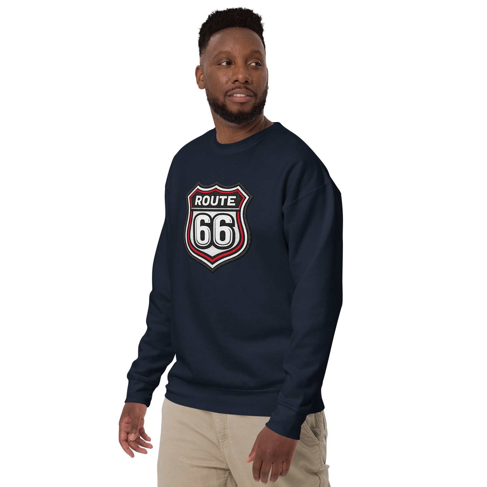 Męska bluza z nadrukiem Route 66 – bluza dla fanów motoryzacji i amerykańskich tras| Zarn.pl Męska bluza z nadrukiem Route 66 – bluza dla fanów motoryzacji i amerykańskich tras - obrazek 14