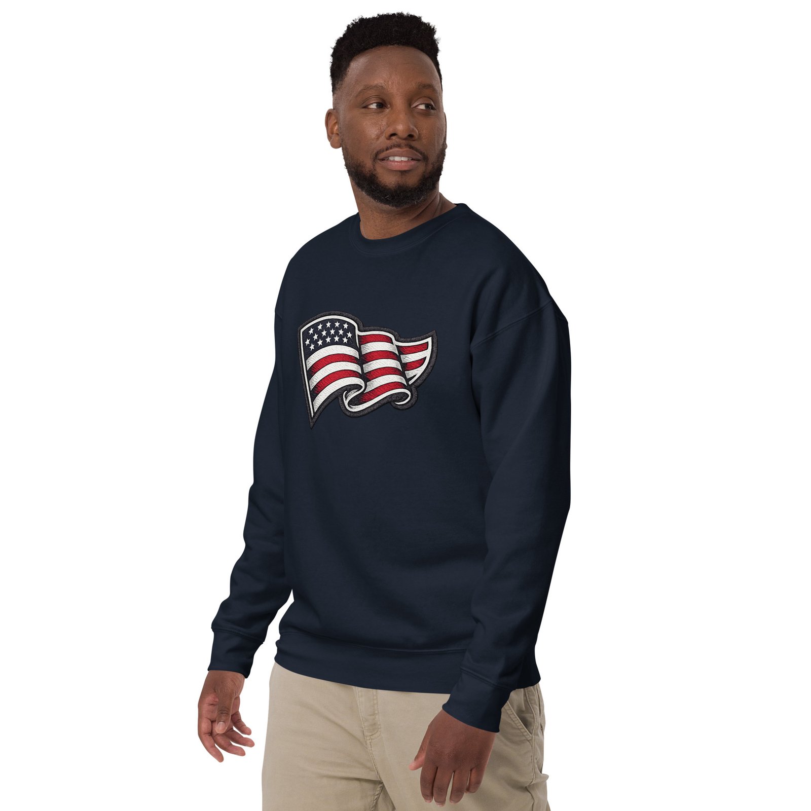 Męska bluza z nadrukiem flagi USA – bluza patriotyczna w amerykańskim stylu| Zarn.pl Męska bluza z nadrukiem flagi USA – bluza patriotyczna w amerykańskim stylu - obrazek 14