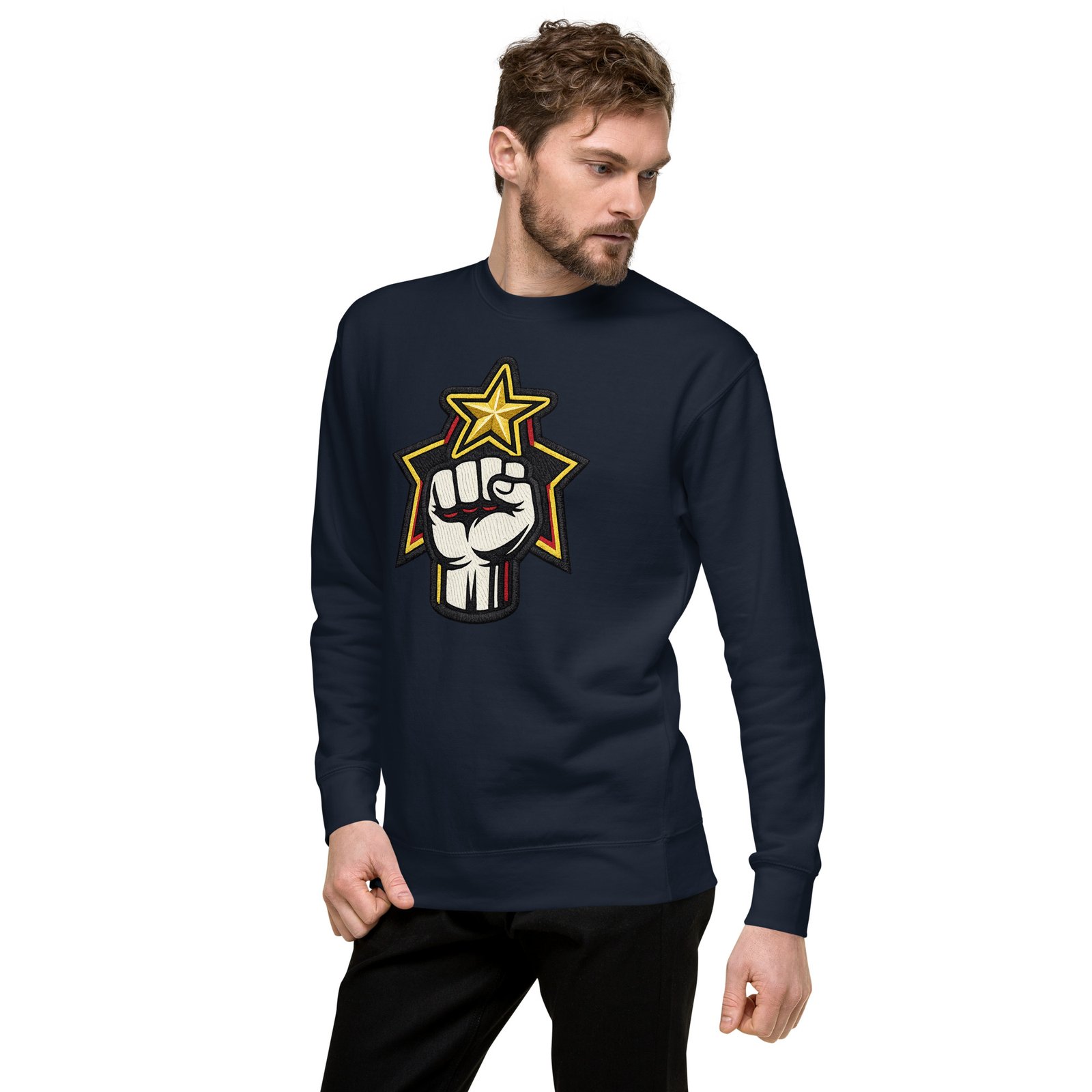 Męska bluza z zaciśniętą pięścią i gwiazdą| Zarn.pl Męska bluza z zaciśniętą pięścią i gwiazdą - obrazek 14
