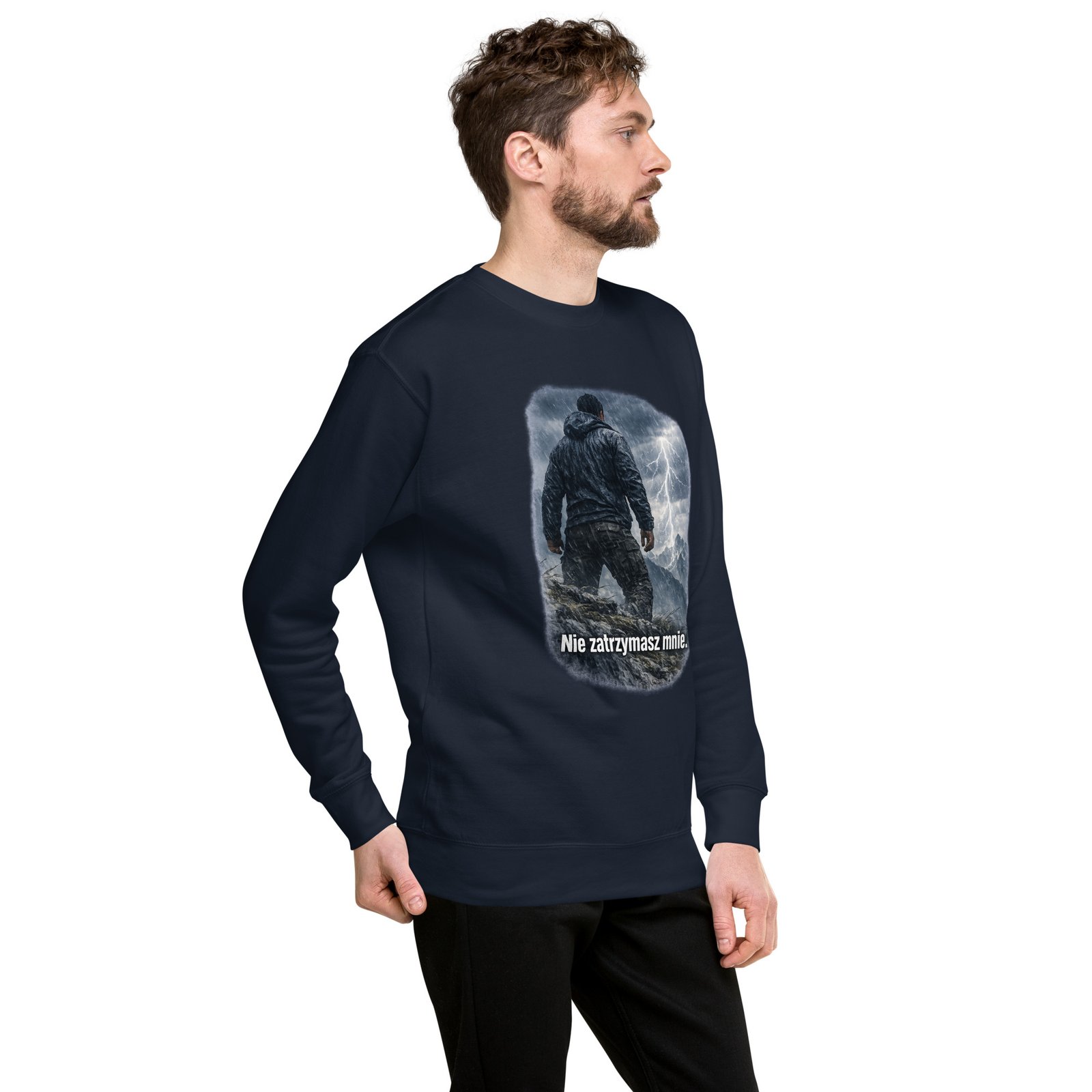 Bluza męska „Nie zatrzymasz mnie” – bluza męska motywacyjna z symbolem niezłomnej determinacji| Zarn.pl Bluza męska „Nie zatrzymasz mnie” – bluza męska motywacyjna z symbolem niezłomnej determinacji - obrazek 18
