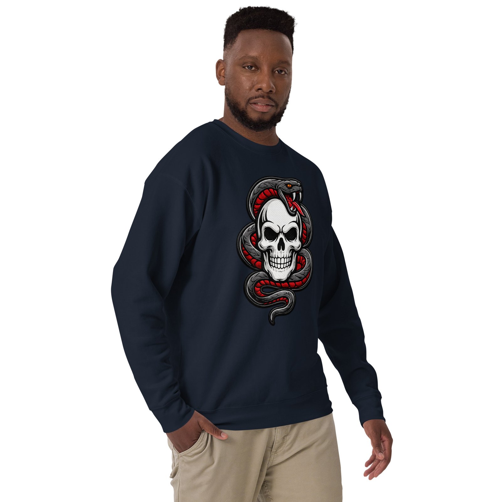 Bluza męska z czaszką i oplatającym wężem – alternatywna bluza z motywem snake skull| Zarn.pl Bluza męska z czaszką i oplatającym wężem – alternatywna bluza z motywem snake skull - obrazek 18