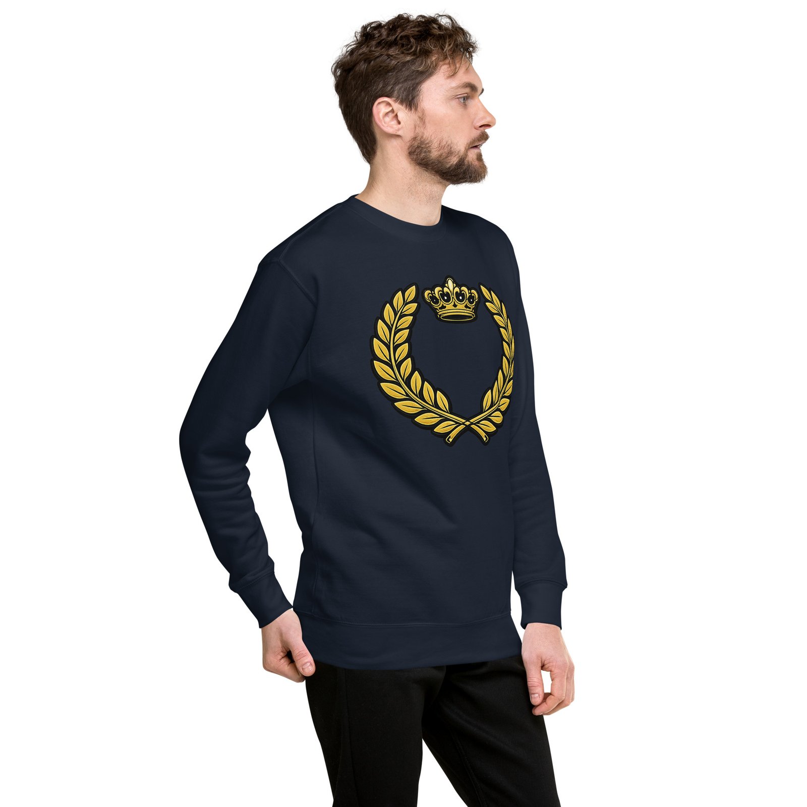 Bluza męska z koroną i laurem – elegancka bluza z królewskim symbolem sukcesu| Zarn.pl Bluza męska z koroną i laurem – elegancka bluza z królewskim symbolem sukcesu - obrazek 18