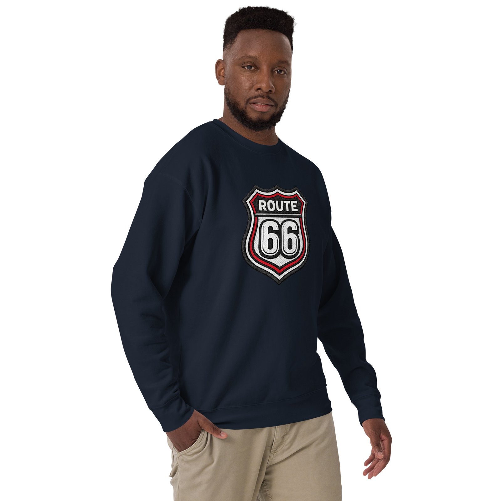 Męska bluza z nadrukiem Route 66 – bluza dla fanów motoryzacji i amerykańskich tras| Zarn.pl Męska bluza z nadrukiem Route 66 – bluza dla fanów motoryzacji i amerykańskich tras - obrazek 18