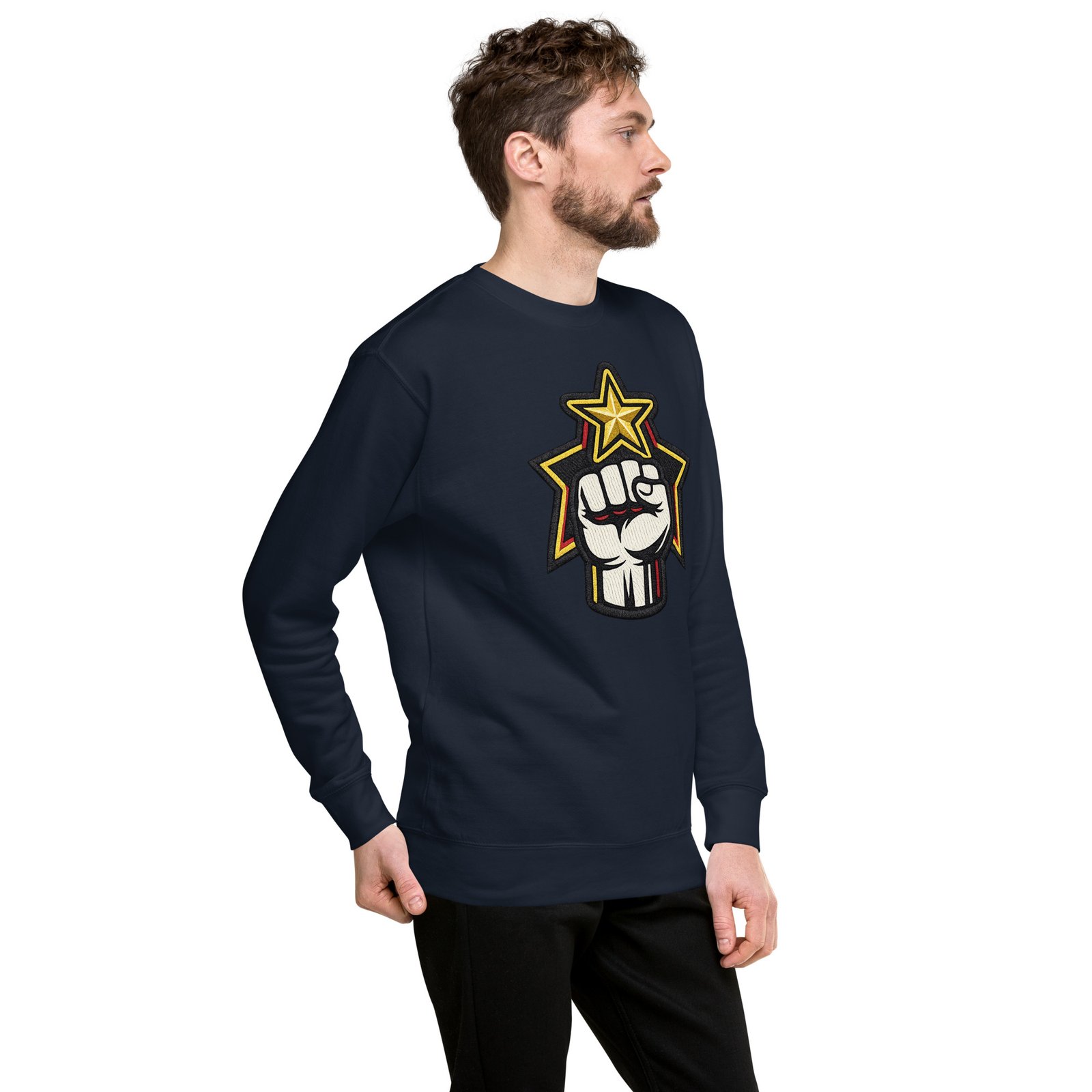 Męska bluza z zaciśniętą pięścią i gwiazdą| Zarn.pl Męska bluza z zaciśniętą pięścią i gwiazdą - obrazek 18