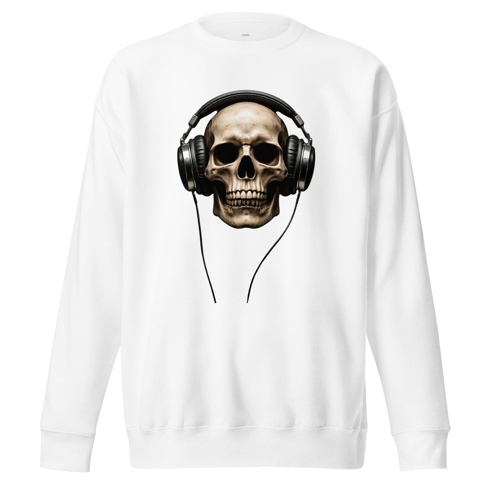 Bluza męska „Rockowy Czaszkofon” – bluza męska z nadrukiem czaszki w słuchawkach| Zarn.pl Bluza męska „Rockowy Czaszkofon” – bluza męska z nadrukiem czaszki w słuchawkach - obrazek 5