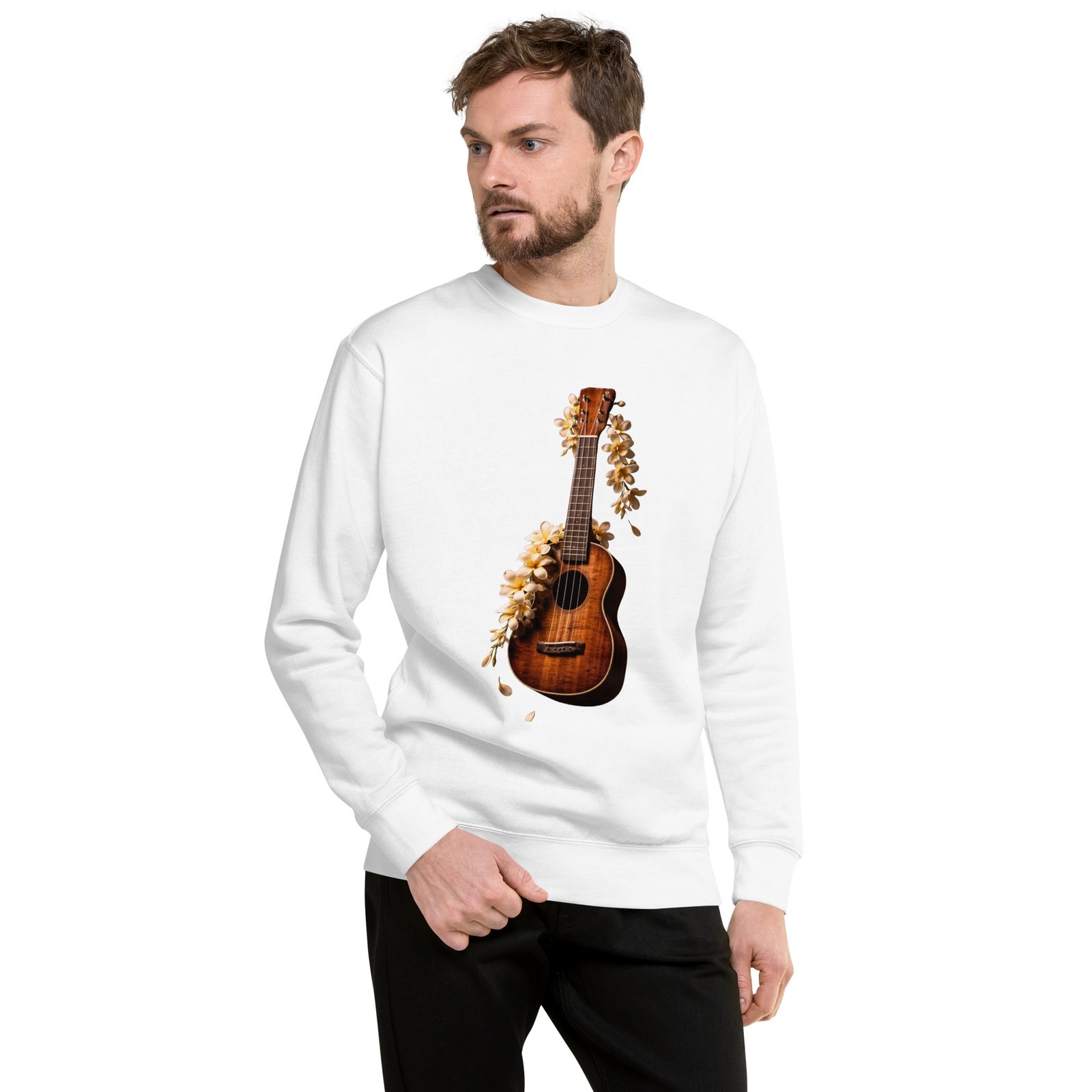 Bluza Męska Ukulele z Kwiatami – Muzyczna Harmonia Natury| Zarn.pl Bluza Męska Ukulele z Kwiatami – Muzyczna Harmonia Natury - obrazek 8