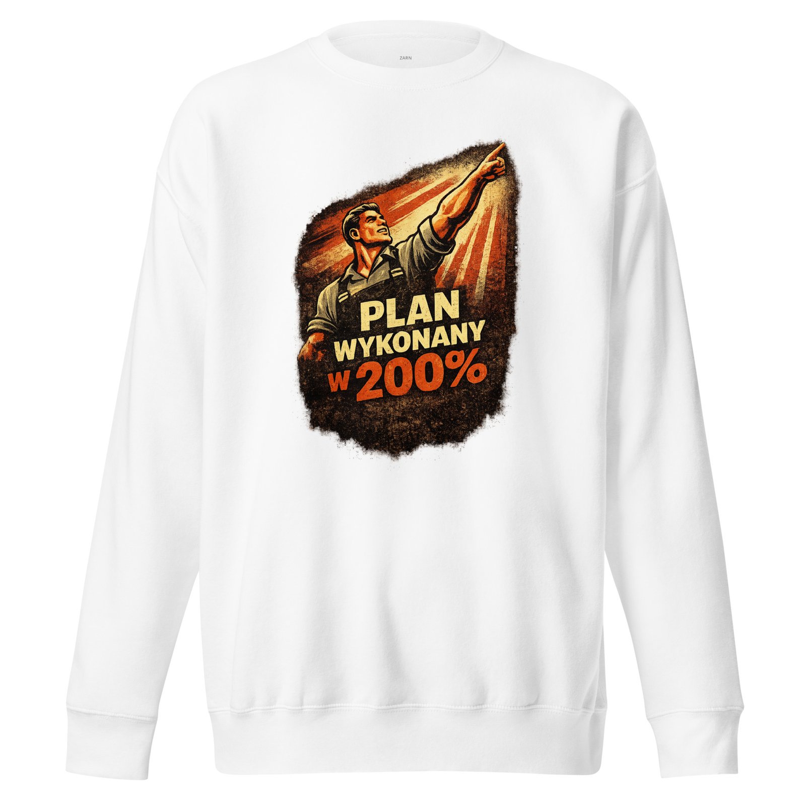 Bluza Męska PRL „Plan Wykonany w 200%”| Zarn.pl Bluza Męska PRL „Plan Wykonany w 200%” - obrazek 5
