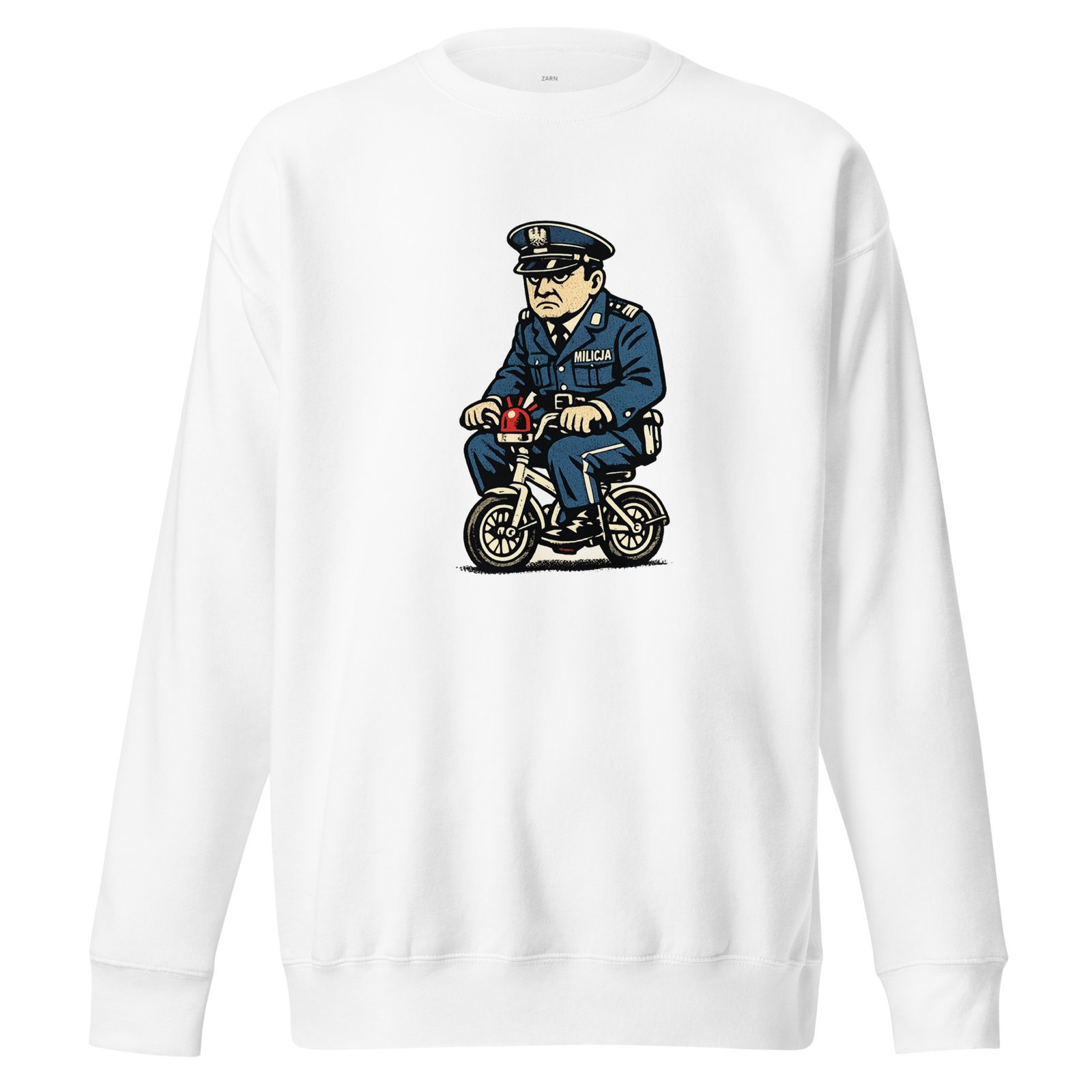 Męska bluza PRL „Milicjant Patrolowy” – bluza męska PRL z milicjantem na rowerku| Zarn.pl Męska bluza PRL „Milicjant Patrolowy” – bluza męska PRL z milicjantem na rowerku - obrazek 5