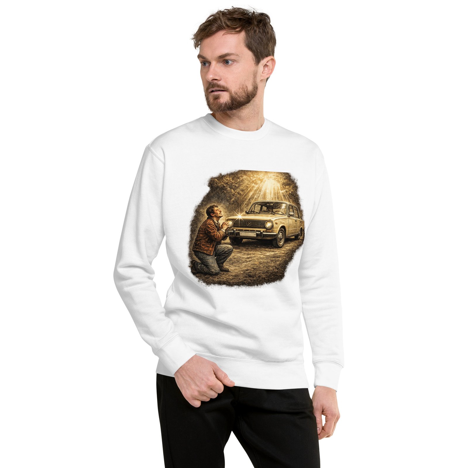 Bluza Męska PRL „Modlitwa do Samochodu”| Zarn.pl Bluza Męska PRL „Modlitwa do Samochodu” - obrazek 8