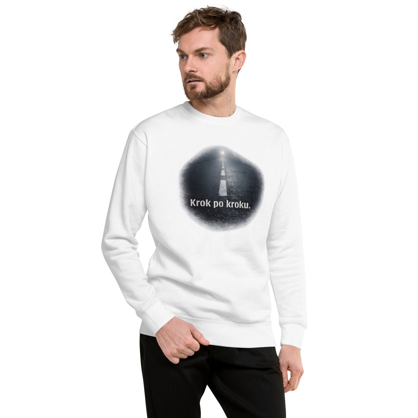 Bluza męska „Krok po kroku” – bluza motywacyjna męska z drogą do celu| Zarn.pl Bluza męska „Krok po kroku” – bluza motywacyjna męska z drogą do celu - obrazek 8