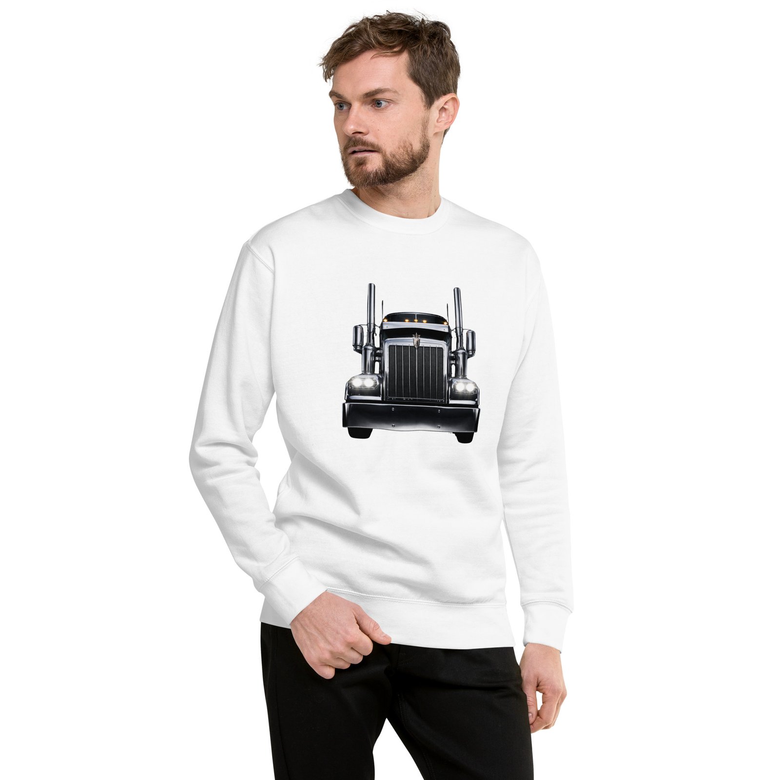 Bluza męska z amerykańską ciężarówką klasy premium – potężny truck Auto-Moto| Zarn.pl Bluza męska z amerykańską ciężarówką klasy premium – potężny truck Auto-Moto - obrazek 8
