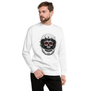 bluza męska motocyklowa z czaszką w kasku motocyklisty