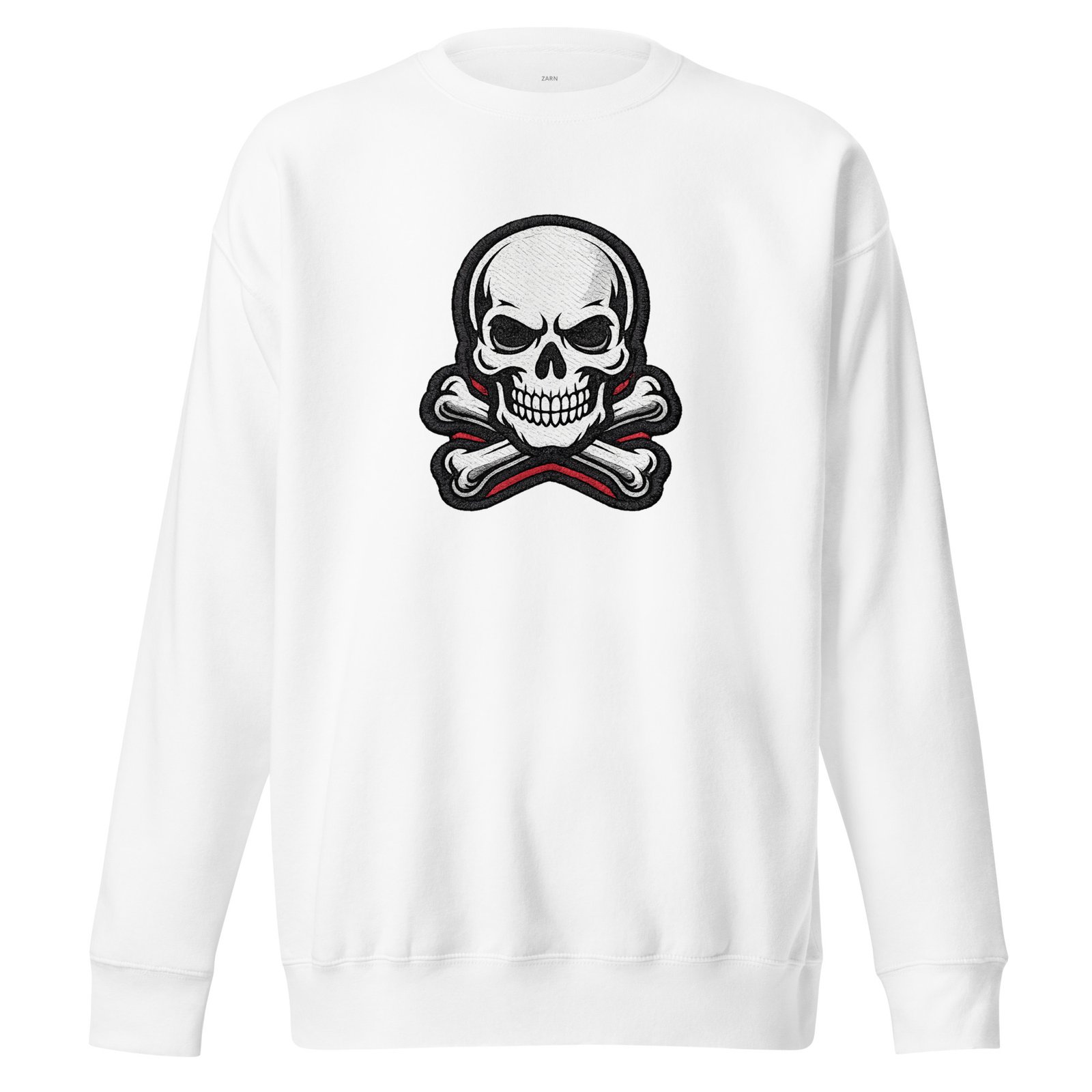 Męska bluza z nadrukiem czaszki i skrzyżowanych kości – bluza męska w stylu skull| Zarn.pl Męska bluza z nadrukiem czaszki i skrzyżowanych kości – bluza męska w stylu skull - obrazek 5