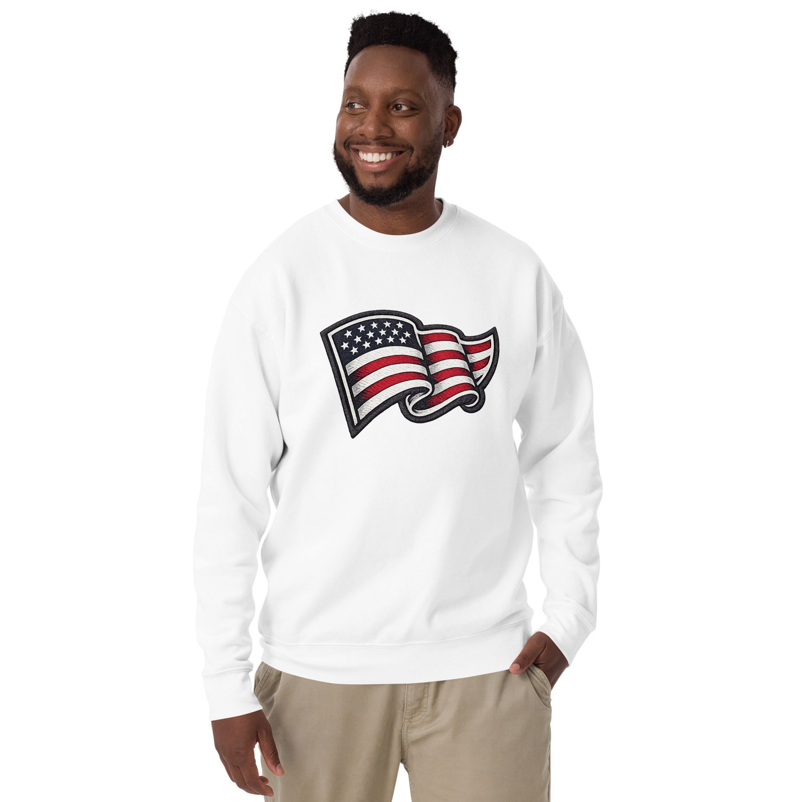 Męska bluza z nadrukiem flagi USA – bluza patriotyczna w amerykańskim stylu| Zarn.pl bluza męska z nadrukiem flagi USA