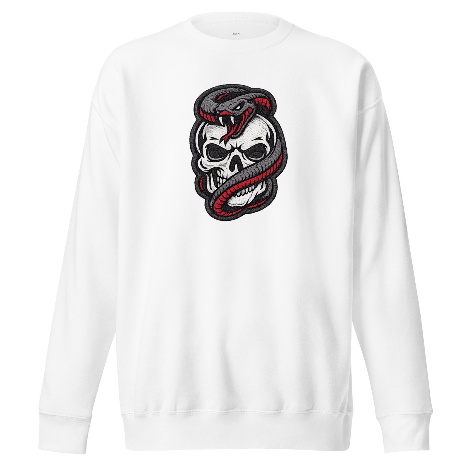 Męska bluza z nadrukiem czaszki i węża – bluza streetwear skull snake| Zarn.pl Męska bluza z nadrukiem czaszki i węża – bluza streetwear skull snake - obrazek 5