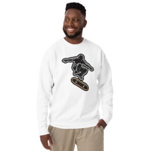 bluza męska ze skateboardzistą wykonującym trik