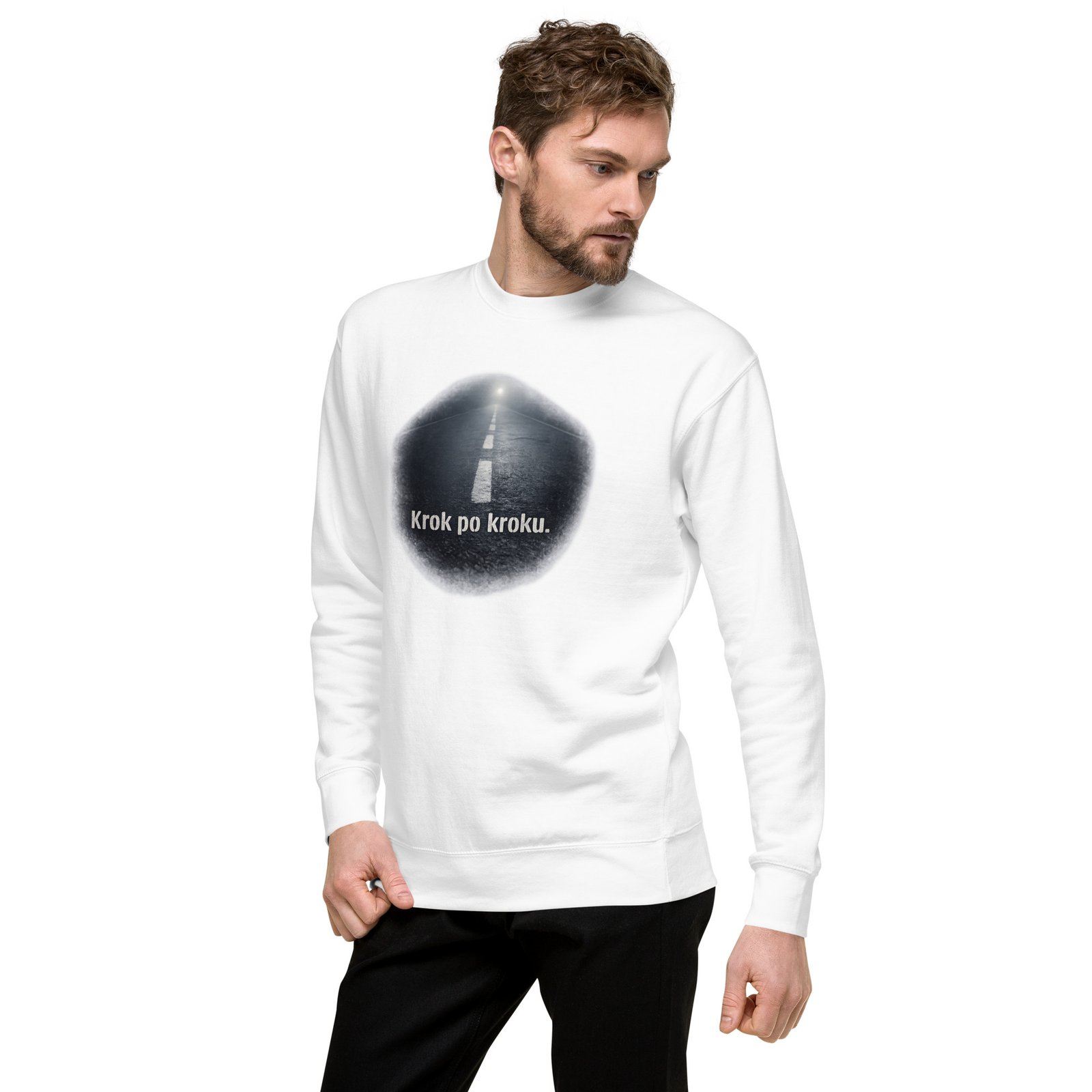 Bluza męska „Krok po kroku” – bluza motywacyjna męska z drogą do celu| Zarn.pl Bluza męska „Krok po kroku” – bluza motywacyjna męska z drogą do celu - obrazek 16