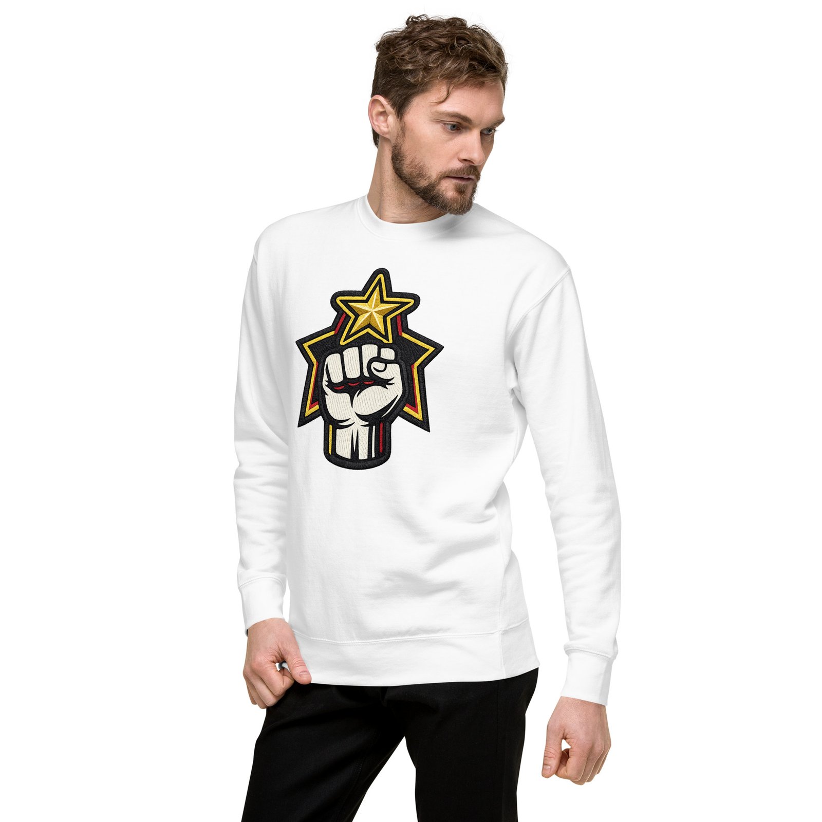 Męska bluza z zaciśniętą pięścią i gwiazdą| Zarn.pl Męska bluza z zaciśniętą pięścią i gwiazdą - obrazek 16