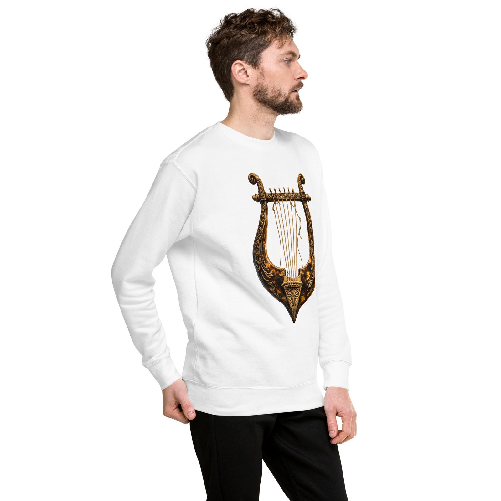 Bluza męska „Złota Lira” – bluza męska z nadrukiem ozdobnej liry muzycznej| Zarn.pl Bluza męska „Złota Lira” – bluza męska z nadrukiem ozdobnej liry muzycznej - obrazek 20