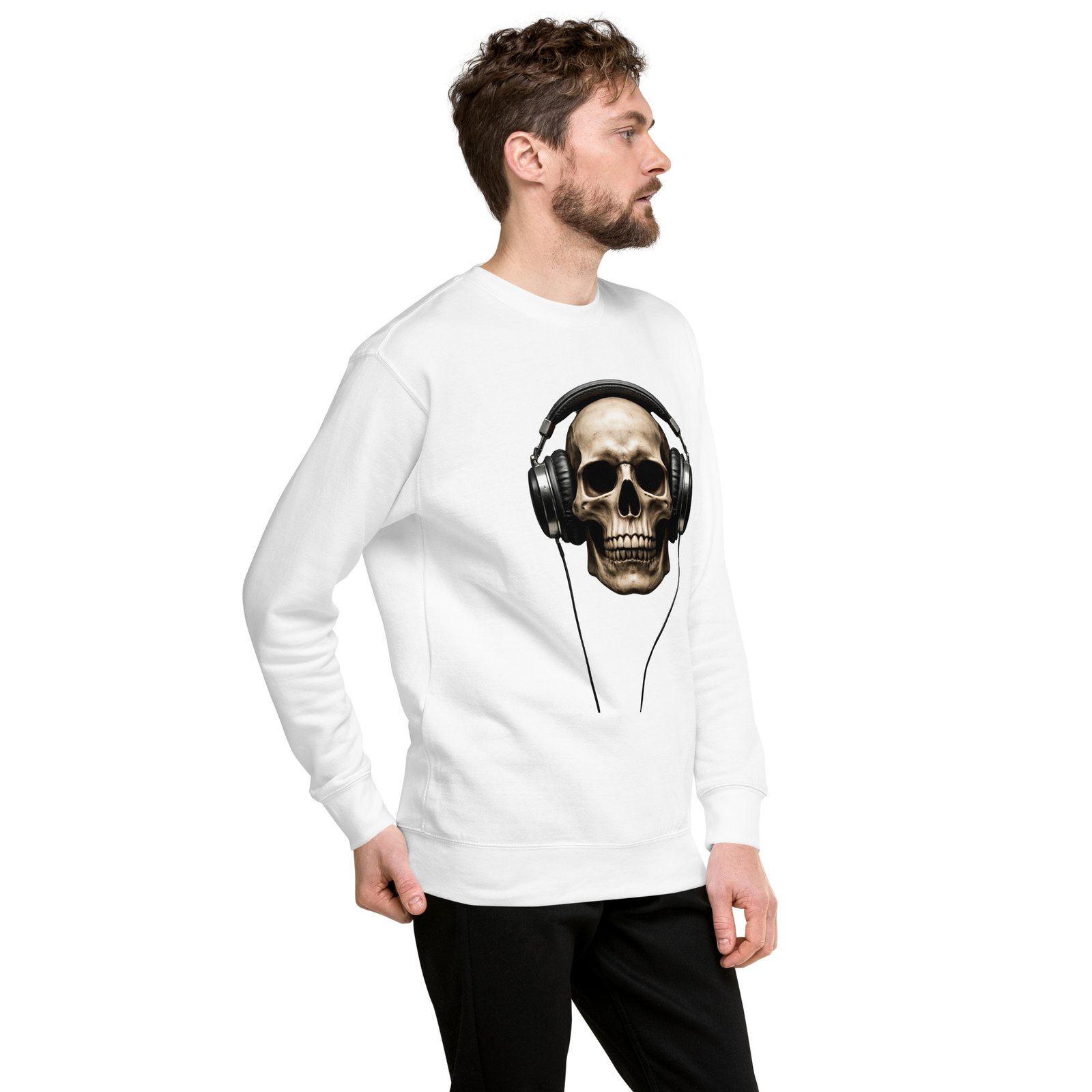 Bluza męska „Rockowy Czaszkofon” – bluza męska z nadrukiem czaszki w słuchawkach| Zarn.pl Bluza męska „Rockowy Czaszkofon” – bluza męska z nadrukiem czaszki w słuchawkach - obrazek 20
