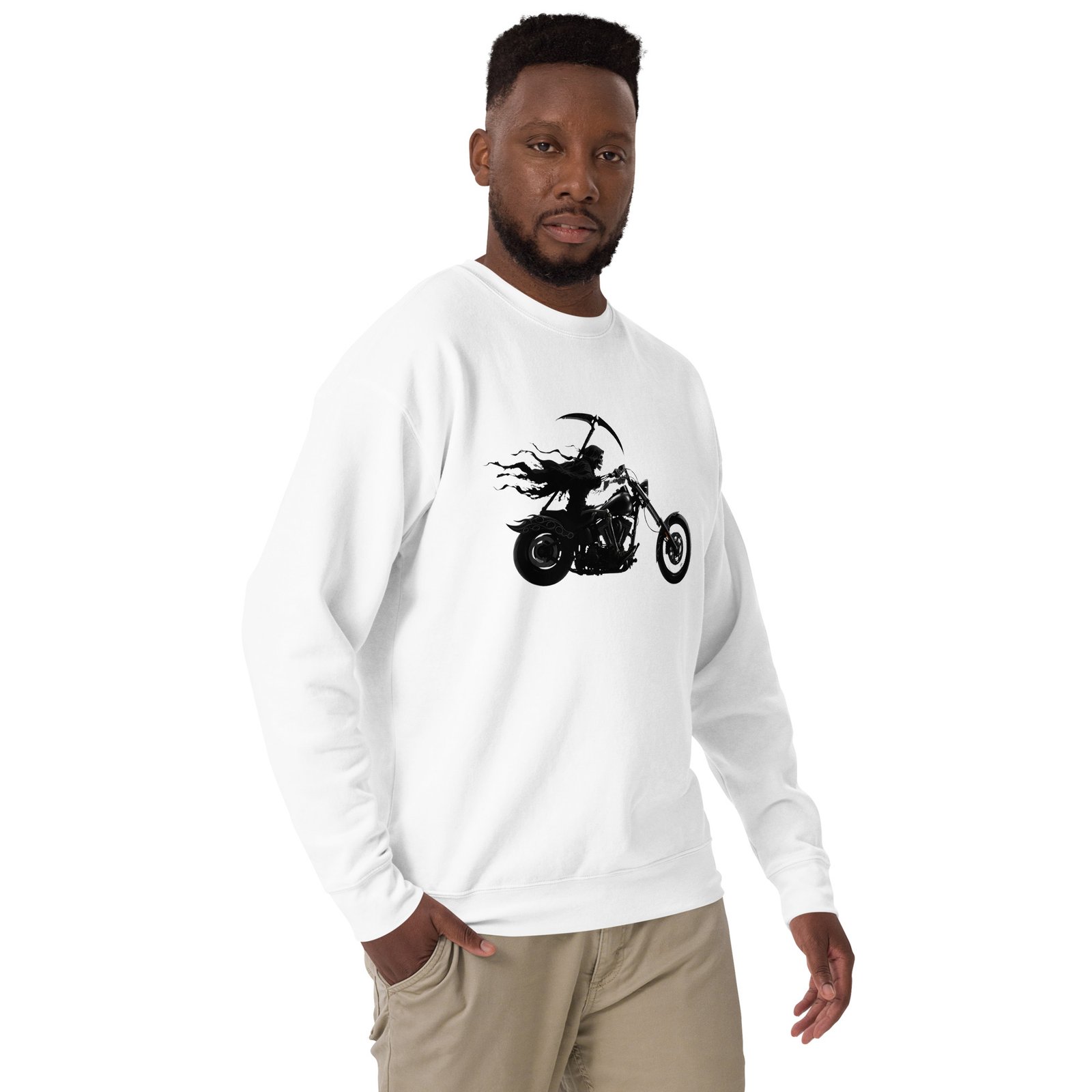 Bluza męska z Kostuchą na motocyklu chopper – mroczna grafika biker Auto-Moto| Zarn.pl Bluza męska z Kostuchą na motocyklu chopper – mroczna grafika biker Auto-Moto - obrazek 20