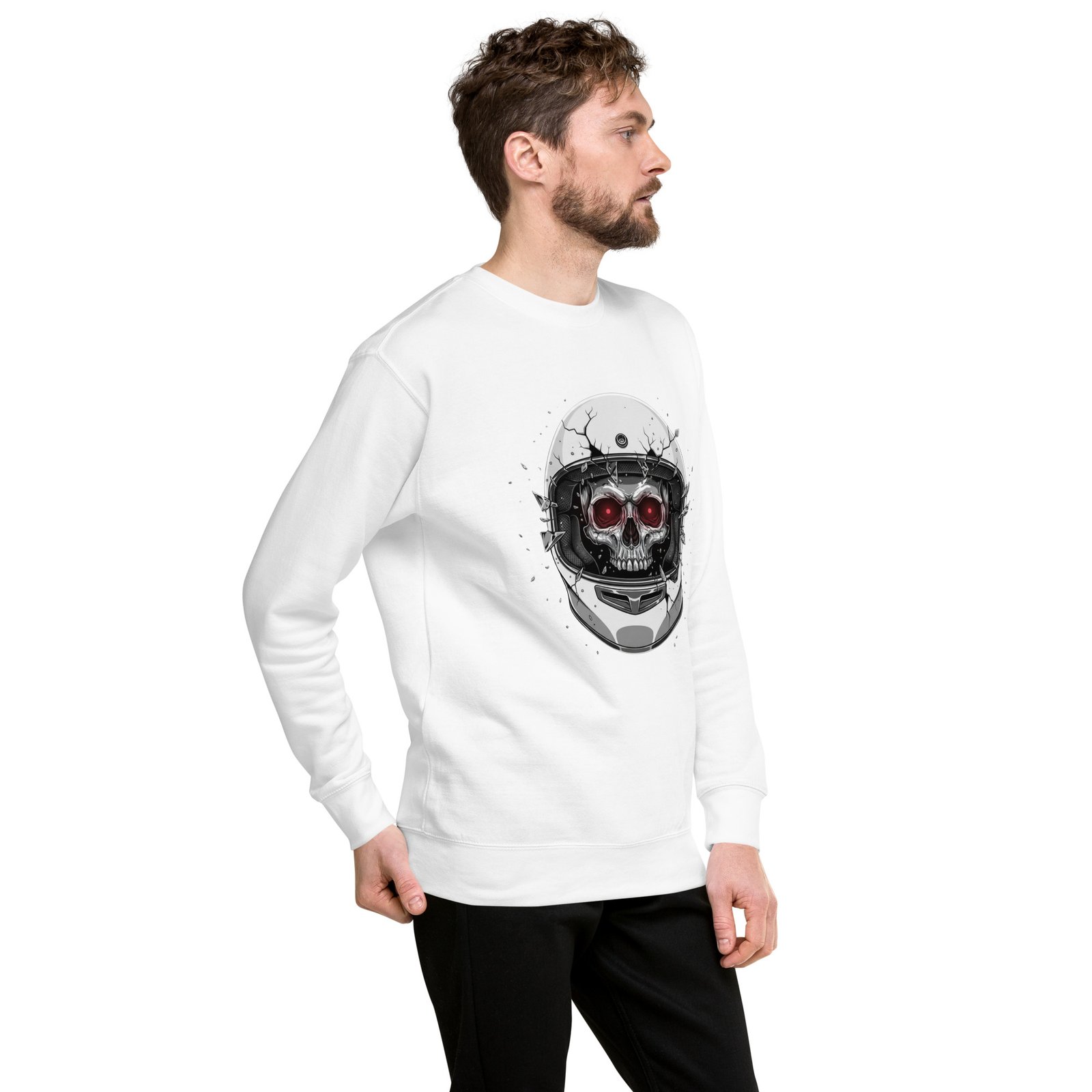 Bluza męska motocyklowa z czaszką w kasku motocyklisty| Zarn.pl Bluza męska motocyklowa z czaszką w kasku motocyklisty - obrazek 20