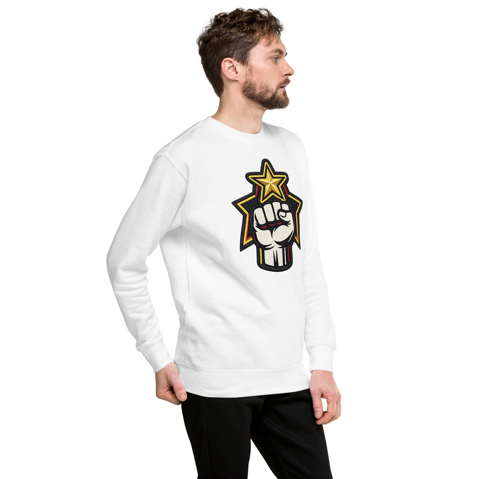 Męska bluza z zaciśniętą pięścią i gwiazdą| Zarn.pl Męska bluza z zaciśniętą pięścią i gwiazdą - obrazek 20
