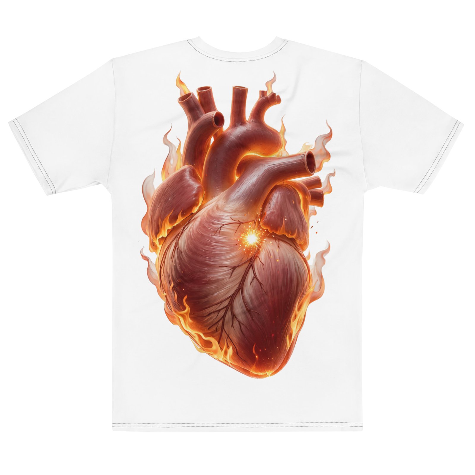 Koszulka męska Burning Heart – płonące serce pełne pasji| Zarn.pl Koszulka męska Burning Heart – płonące serce pełne pasji - obrazek 3