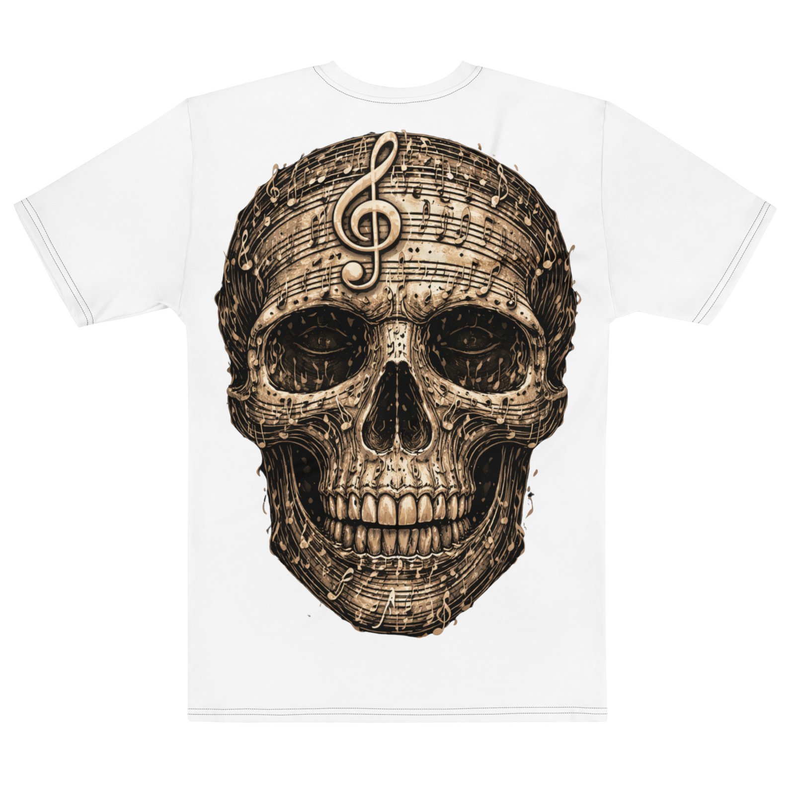 Męska koszulka „Music Skull” – koszulka męska z muzyczną czaszką| Zarn.pl Męska koszulka „Music Skull” – koszulka męska z muzyczną czaszką - obrazek 3
