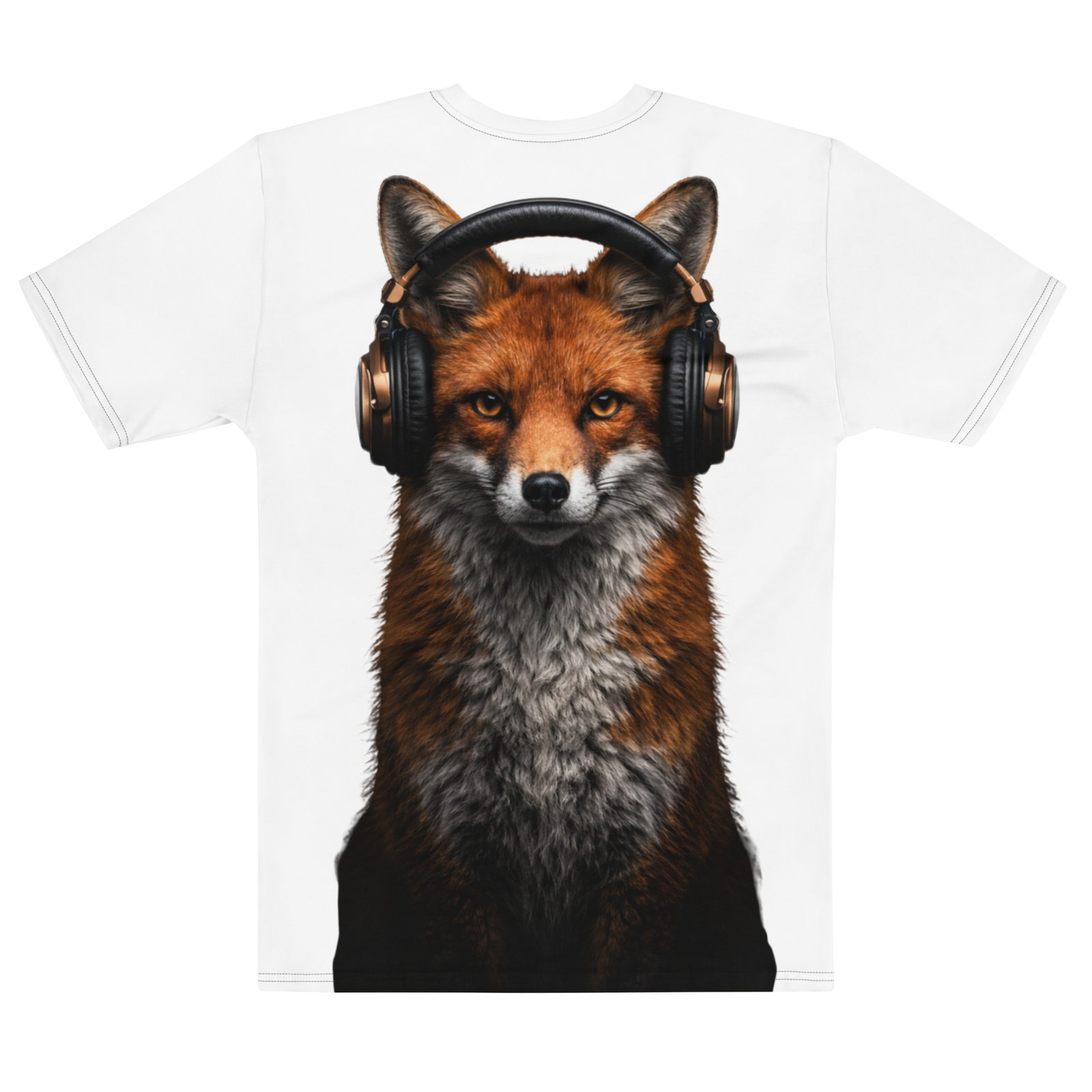 Męska koszulka „Fox DJ” – koszulka męska z lisem w słuchawkach| Zarn.pl Męska koszulka „Fox DJ” – koszulka męska z lisem w słuchawkach - obrazek 3