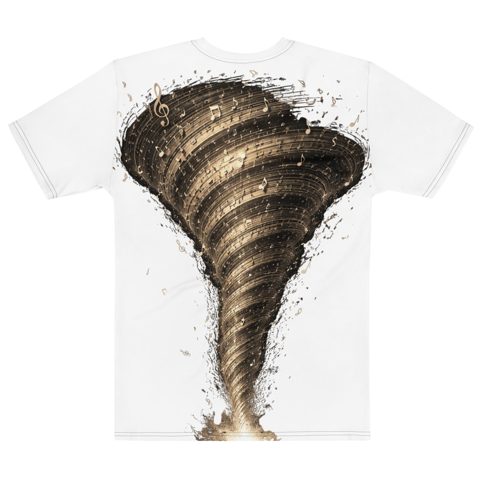 Męska koszulka „Music Tornado” – koszulka muzyczna z wirem nut| Zarn.pl Męska koszulka „Music Tornado” – koszulka muzyczna z wirem nut - obrazek 3
