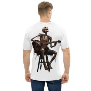 koszulka męska z gitarzystą szkieletem