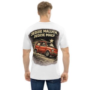 koszulka męska z Fiatem 126p w stylu retro