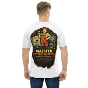koszulka męska z majstrem i humorystyczną grafiką retro