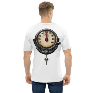 koszulka męska z grafiką prędkościomierza mechanika