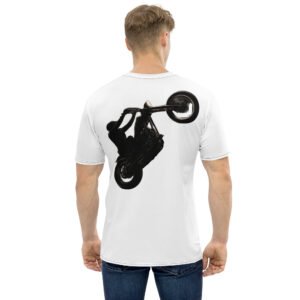 koszulka męska z grafiką Motocykla na Tylnym Kole