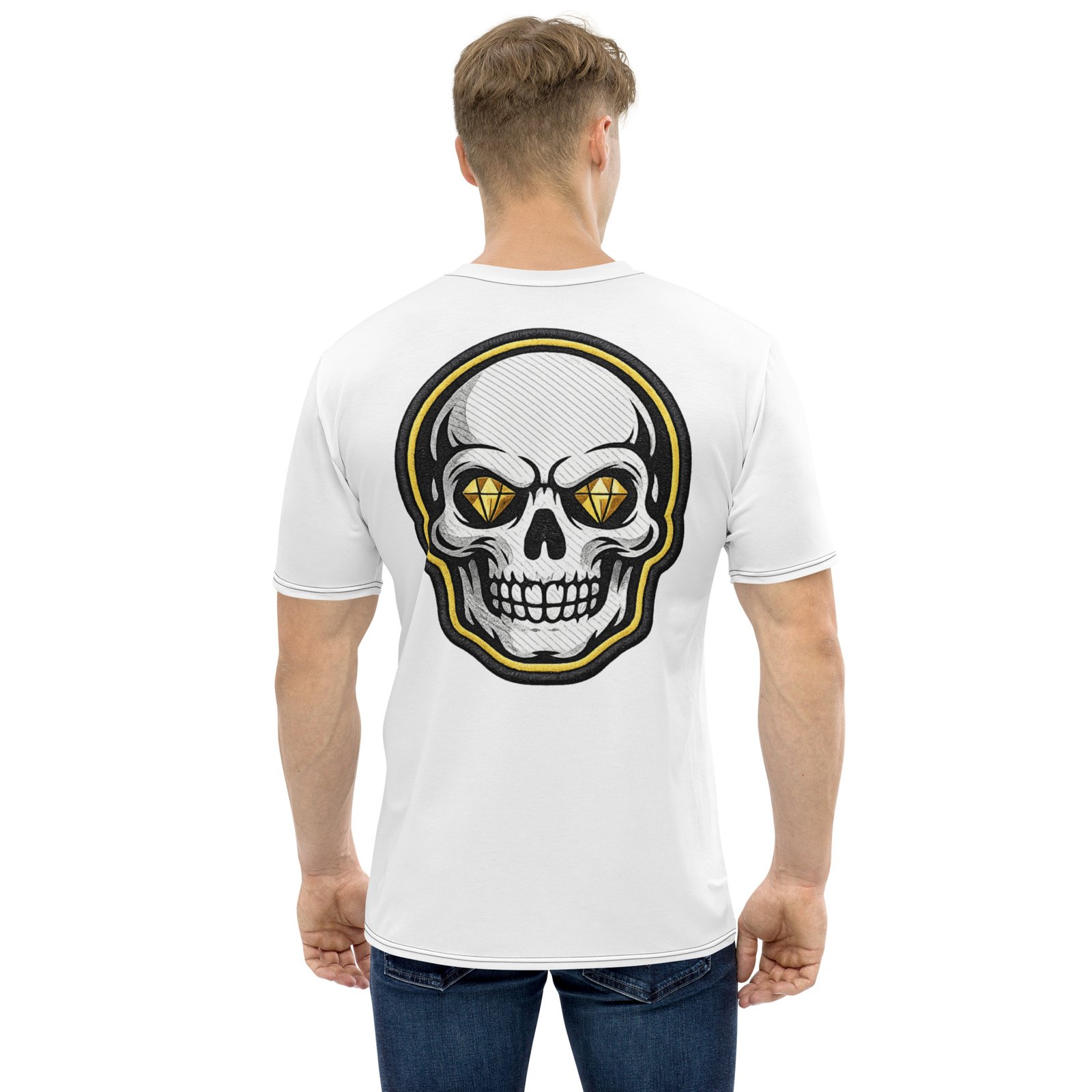 Męska koszulka „Diamond Skull” – koszulka męska z grafiką czaszki| Zarn.pl koszulka męska z grafiką czaszki
