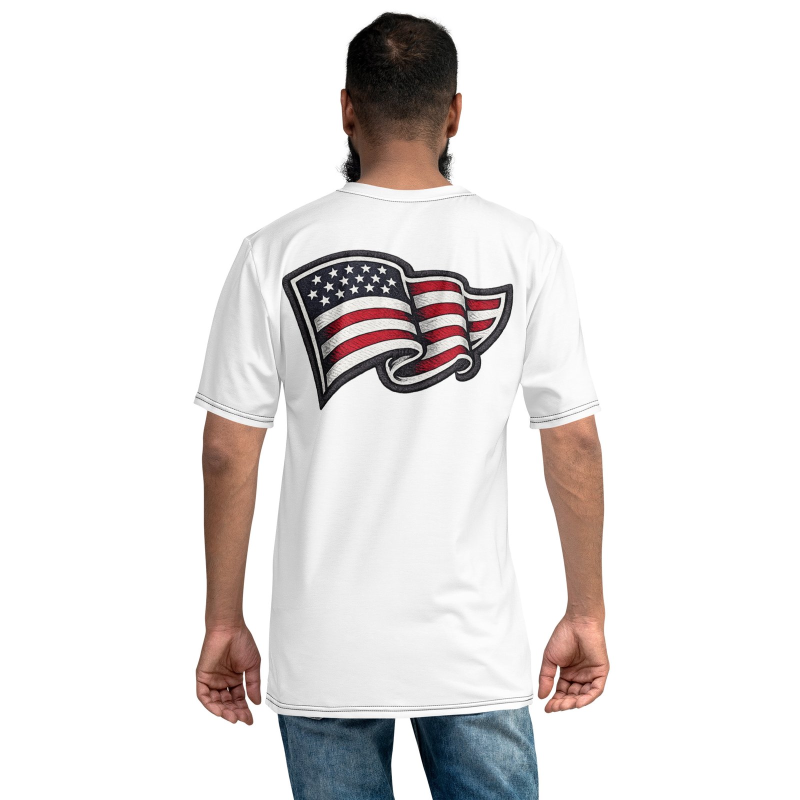 Męska koszulka „Flaga USA” – koszulka męska z grafiką flagi Stanów Zjednoczonych| Zarn.pl koszulka męska z grafiką flagi Stanów Zjednoczonych