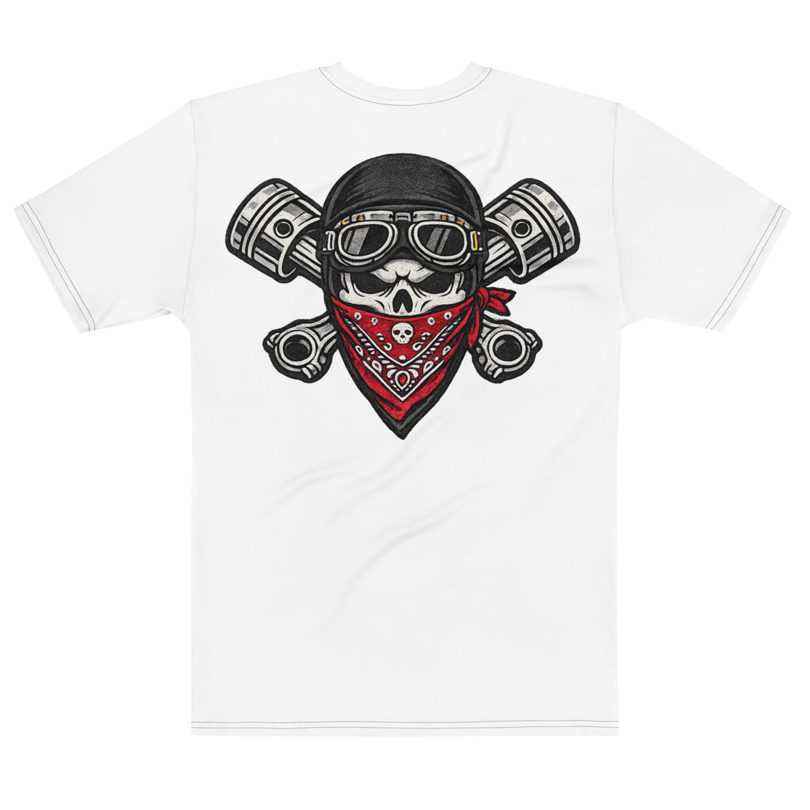 Męska koszulka „Biker Skull” – koszulka męska z motocyklową czaszką| Zarn.pl Męska koszulka „Biker Skull” – koszulka męska z motocyklową czaszką - obrazek 3